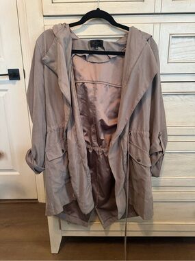 BE COOL Taupe Hooded Utility Jacket